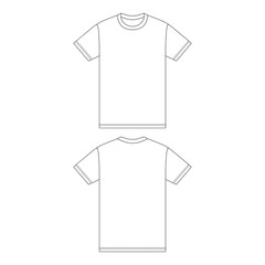 Wall Mural - Template t-shirt vector illustration flat sketch design outline