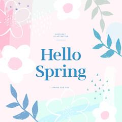 Wall Mural - Shopping Banner Illustration Design. spring season patterns design
