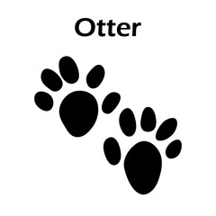 Canvas Print - Otter Footprint