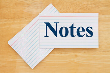 Canvas Print - Writing notes message with retro white paper index cards