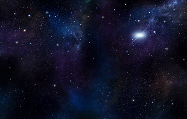 Wall Mural - starry night sky deep outer space