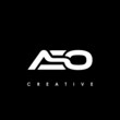 ASO Letter Initial Logo Design Template Vector Illustration