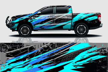 Wall Mural - Car wrap graphic racing abstract background for wrap and vinyl sticker