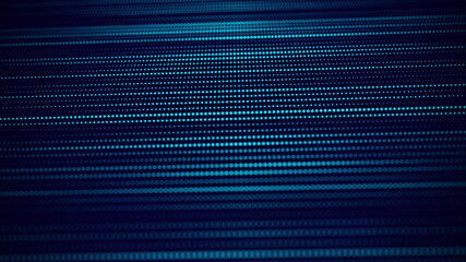 Leinwandbilder - Blue perspective grid. Technology background. Connection lines and dots. Network connection structure. Big data. Futuristic blue space on black background.