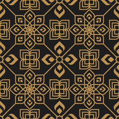 Muslim floral arabesque abstract for Ramadan Kareem seamless pattern