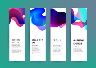 Set of abstract vector banners design. Collection of web banner template. modern template design for web, ads, flyer, poster with 3 different colors
