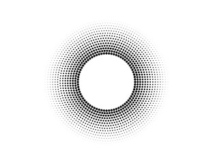 Wall Mural - Halftone dots in circle form, logo. Vector illustration.