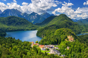 Alpsee lake landscape Bavaria Germany