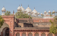 Moti Masjid Mosque At Agra Fort, Uttar Pradesh State, India