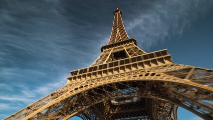 Poster - hyper lapse, Eiffel tower, Paris. France