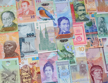 Paper Money Of The Different Countries.