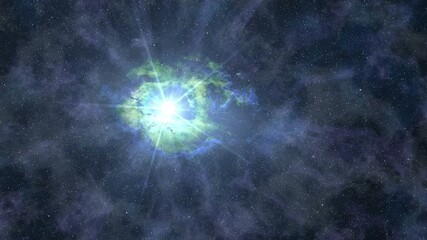 Wall Mural - 4k flight to the polar star