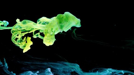 Wall Mural - Motion Color drop in water,Ink swirling in ,Colorful ink abstraction.