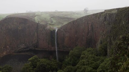 Wall Mural - Phantom falls in northern California on a rainy day 