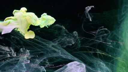 Wall Mural - Motion Color drop in water,Ink swirling in ,Colorful ink abstraction.
