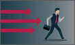 © RAHMAT - vector illustration of businessman running, symbol of leadership, success, and growth. Eps 10