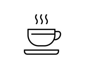 Cup flat icon. Thin line signs for design logo, visit card, etc. Single high-quality outline symbol for web design or mobile app. Cup outline pictogram.