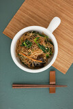 Fototapeta Boho - Korean traditional food, stir fried noodle (Japchae)