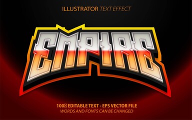 Poster - Empire, 3d Modern Esport style editable text effect Premium Vector