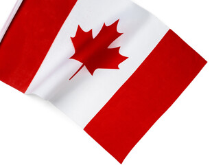 Wall Mural - Rippled textile flag of Canada close up