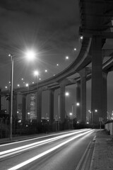 Wall Mural - elevated highway or bridge at night