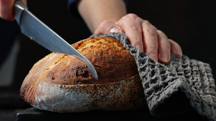 Canvas Print - freshly baked bread