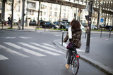 Fototapeta Miasto - bicycle on the street in the city
