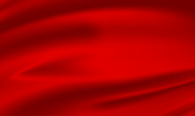 Abstract Background Luxury Red Cloth Or Liquid Wave Or Wavy Folds Of Grunge Silk Texture Satin Velvet Material, Luxurious Background Or Elegant Wallpaper, Background. Vector Illustration