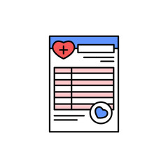 Medical insurance color line icon. Pictogram for web page, mobile app