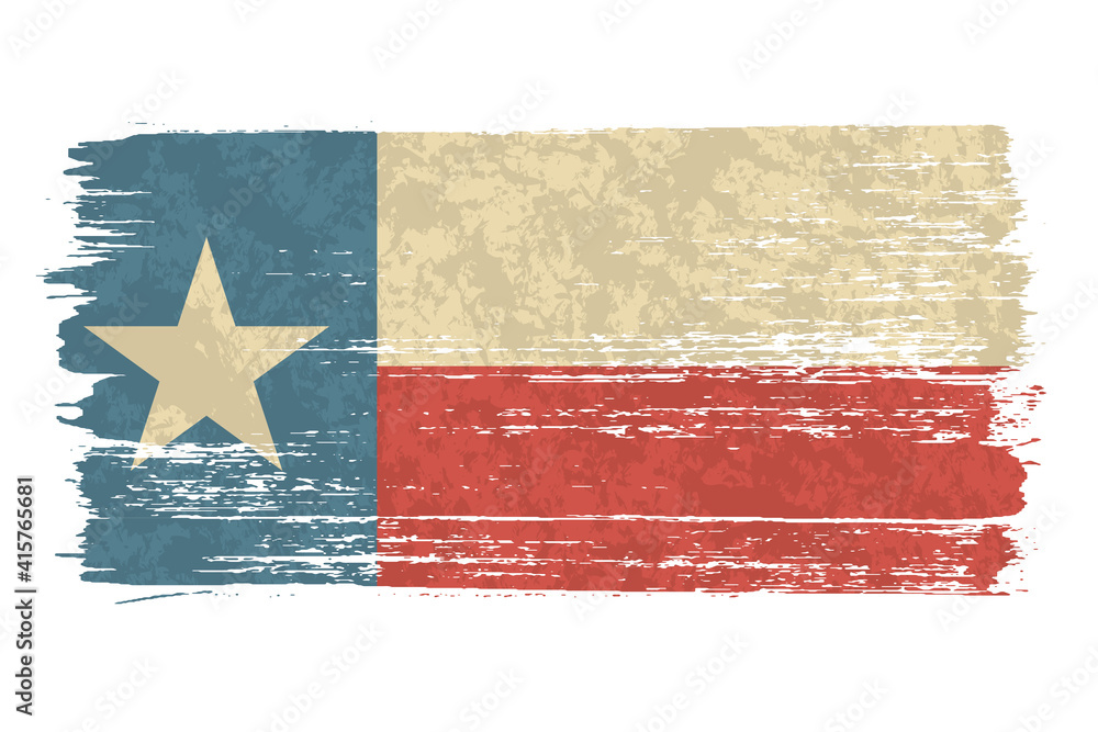 Texan flag with a vintage and old look. Lone star state flag. Texas ...