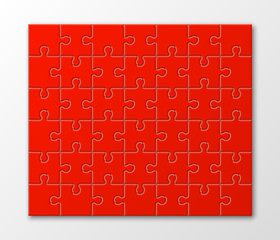 Fototapete - A lot of piece flat puzzle presentation. Many step circle business background. Section compare service banner. illustration template color shape . 3d Abstract Background