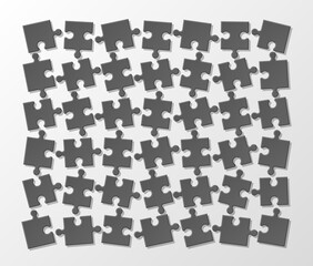 Leinwandbilder - A lot of piece flat puzzle presentation. Many step circle business background. Section compare service banner. illustration template color shape . 3d Abstract Background