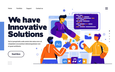 Wall Mural - modern flat design illustration of innovative solution
