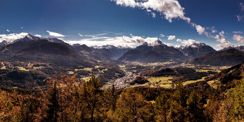 Poster - Autumn at the Watzmann in Berchtesgadener Land, Bavaria, Germany.