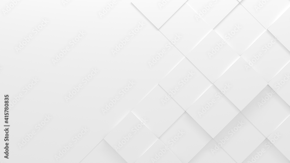 White Tiled Business Style Background (3D Illustration) - obrazy, fototapety, plakaty 
