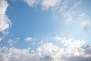Wall Mural - blue sky and clouds in the weather day outdoor nature environment abstract background