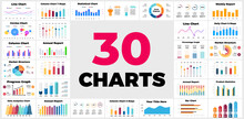 30 Infographics. Column, Bar, Line Charts. Business Financial Reports. Marketing Structure. Daily, Weekly, Annual Statistics. Circle Diagrams. Percentage Graph. Presentation Template. 