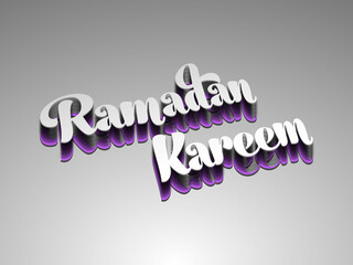 Ramadan Kareem greeting card for the Muslim community festival celebration.