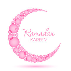 Ramadan Kareem greeting card for the Muslim community festival celebration.