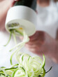 © Ana - close up courgette spirals noodle made with kitchen utensil