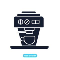 Coffee maker icon. Coffee maker symbol template for graphic and web design collection logo vector illustration