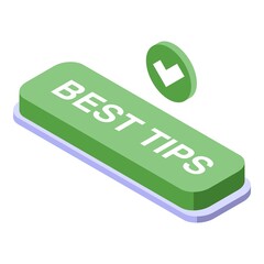 Poster - Best tips icon. Isometric of best tips vector icon for web design isolated on white background
