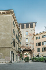 Wall Mural - Italy, Verona. Ponte Pietra (Roman Bridge)