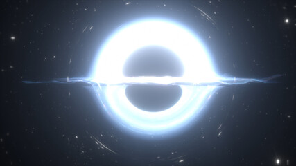Wall Mural - 3d rendered illustration of black hole. high quality 3d illustration