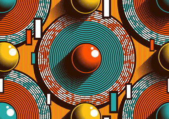 african seamless pattern, picture art and abstract background.