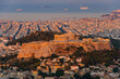 早朝のパルテノン神殿とアテネ市街