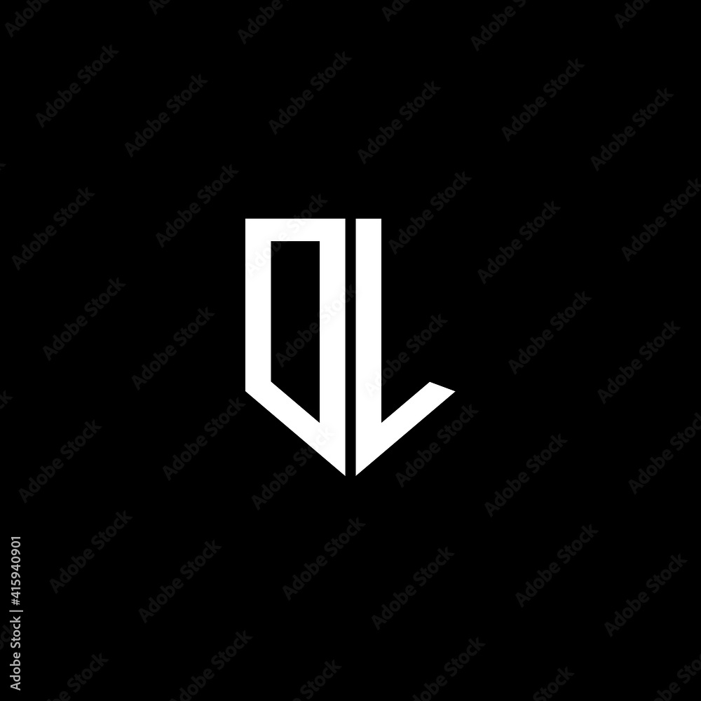Dl Letter Logo Design With Black Background In Illustrator Vector Logo Modern Alphabet Font Overlap Style Calligraphy Designs For Logo Poster Invitation Etc Wall Mural Ruhul
