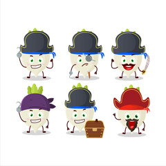 Poster - Cartoon character of may turnip with various pirates emoticons