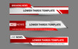 Set collection vector of Broadcast News Lower Thirds Template layout design banner for bar Headline news title, sport game in Television, Video and Media Channel