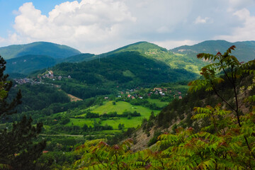 Poster - View of village in the mountain, Mokra Gora, Serbia